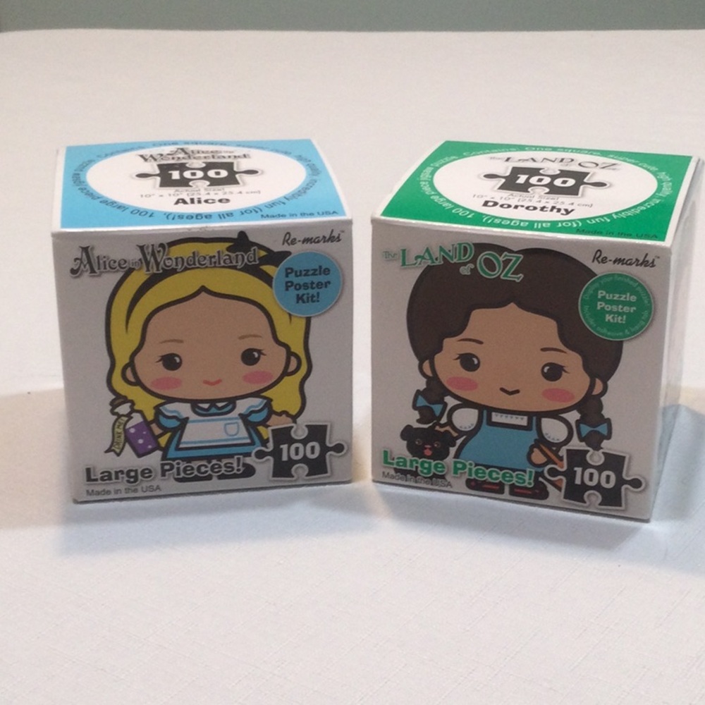 Alice & Dorothy 100-Piece Puzzle Set - Blue and Green